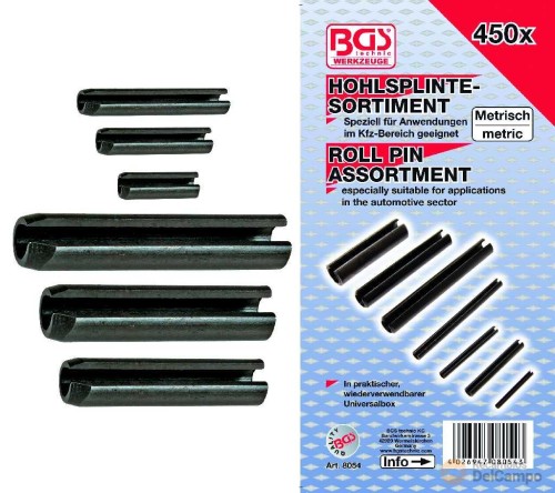 Estuche 450 pasadores cilindricos abiertos (ø 2 x 20 - ø 10 x 400 mm) Estuche 450 pasadores cilindricos abiertos (ø 2 x 20 - ø 10 x 400 mm)