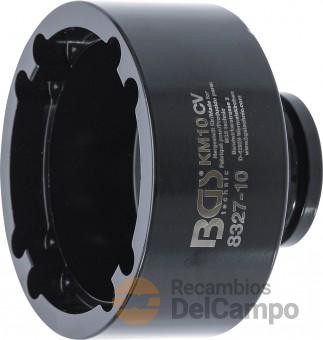 Vaso corto 3/4" con almena interior para tuercas ranuradas de bloqueo de ejes, manguetas de fijación o desmontaje de vehiculos industriales, km10 Vaso corto 3/4" con almena interior para tuercas ranuradas de bloqueo de ejes, manguetas de fijación o desmontaje de vehiculos industriales, km10