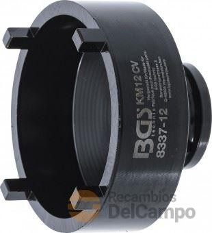 Vaso corto 3/4" con almena externa para tuercas ranuradas de bloqueo de ejes, manguetas de fijación o desmontaje de vehiculos industriales, km9 Vaso corto 3/4" con almena externa para tuercas ranuradas de bloqueo de ejes, manguetas de fijación o desmontaje de vehiculos industriales, km9