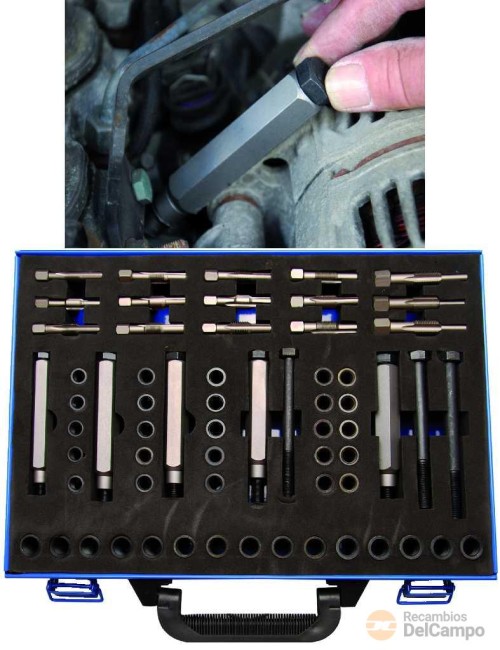 Estuche 63 utiles de extracción y reparación rosca de calentadores / bujias (ø m8 -m9 - m10 - m12) Estuche 63 utiles de extracción y reparación rosca de calentadores / bujias (ø m8 -m9 - m10 - m12)