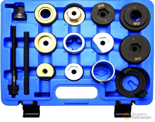 Estuche 15 utiles sustitución cojinetes de eje trasero de bmw e36 - e46 - e85 Estuche 15 utiles sustitución cojinetes de eje trasero de bmw e36 - e46 - e85