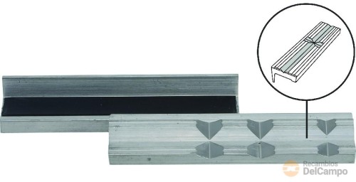 Blister 2 protectores de aluminio para mordaza de tornillo de banco, 150 mm Blister 2 protectores de aluminio para mordaza de tornillo de banco, 150 mm