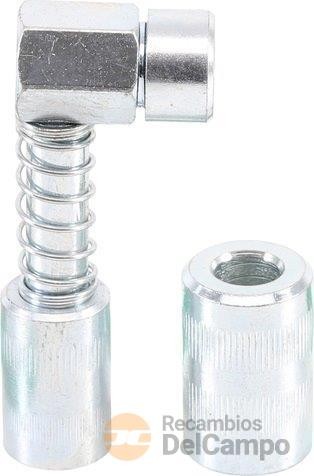 Boca de engrasadora acodada para ser usado en manguera de presion de engrasadora, rosca 1/8" pt Boca de engrasadora acodada para ser usado en manguera de presion de engrasadora, rosca 1/8" pt
