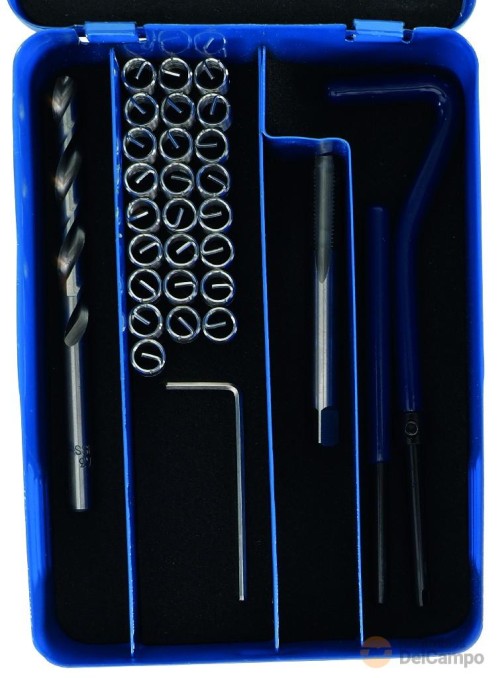 Estuche 29 pcs. reparacion de roscas insertadas, (ø m8 x 1,0 mm) Estuche 29 pcs. reparacion de roscas insertadas, (ø m8 x 1,0 mm)