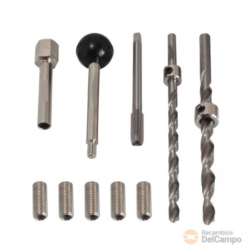 Estuche de 10 utiles de reparación de roscas para tornillos de fijación del inyector de motores cdi de mercedes benz Estuche de 10 utiles de reparación de roscas para tornillos de fijación del inyector de motores cdi de mercedes benz