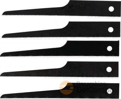 Blister 5 hojas de sierra 24 d. (3 u.) - 32 d. (2 u.) bimetal para sierra neumática para GTi103260 o similares Blister 5 hojas de sierra 24 d. (3 u.) - 32 d. (2 u.) bimetal para sierra neumática para GTi103260 o similares