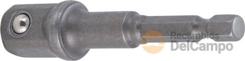 Blister de 5 adaptadores para taladro 1/4" hex., salida cuadrada 1/2" m.(longitud 72 mm.) Blister de 5 adaptadores para taladro 1/4" hex., salida cuadrada 1/2" m.(longitud 72 mm.)