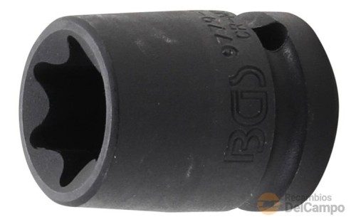 Vaso corto 1/2" de impacto torx tipo e, e24