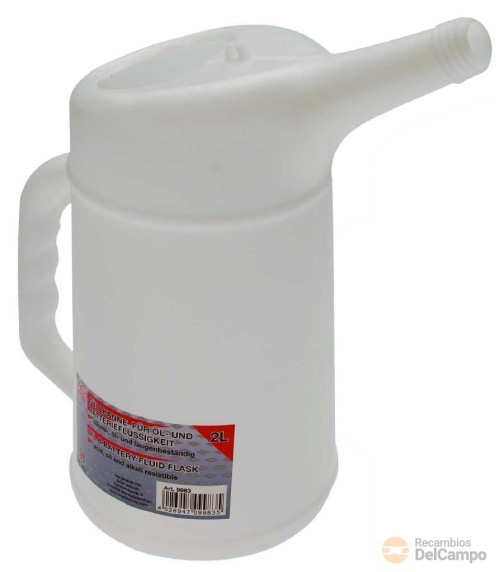 Jarra de plástico graduada para liquidos 2 l. (apta para aceite y acidos) Jarra de plástico graduada para liquidos 2 l. (apta para aceite y acidos)