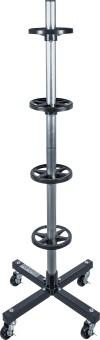 Soporte movil para 4 llantas con o sin neumático de hasta 225 mm de ancho x 1.160 mm de altura x 100 kgs. de peso Soporte movil para 4 llantas con o sin neumático de hasta 225 mm de ancho x 1.160 mm de altura x 100 kgs. de peso