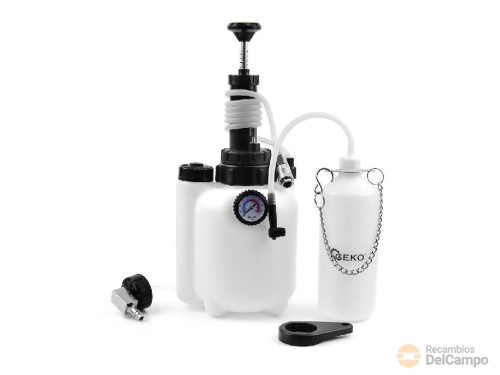 Bomba de purgado de frenos + botella de descarga + llave de adaptador e20 Bomba de purgado de frenos + botella de descarga + llave de adaptador e20