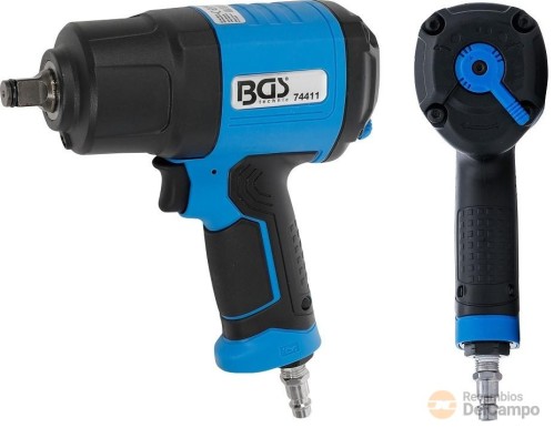 Llave de impacto 1/2" composite, doble maza, 1.650 nm. - 4 ajustes de potencia - par max. apriete 950 nm. Llave de impacto 1/2" composite, doble maza, 1.650 nm. - 4 ajustes de potencia - par max. apriete 950 nm.