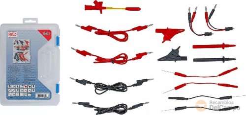 Estuche 15 puntas de prueba y cables de medición para multimetro, universales Estuche 15 puntas de prueba y cables de medición para multimetro, universales