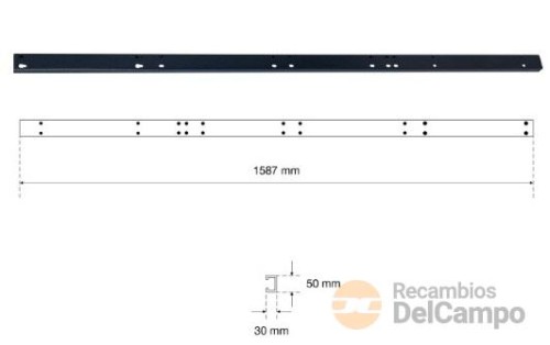 Regleta de montaje para armarios colgantes y paneles perforados 50 x 1587 x 30 mm, para sistema modular de pared Regleta de montaje para armarios colgantes y paneles perforados 50 x 1587 x 30 mm, para sistema modular de pared