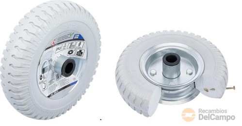Rueda maciza de recambio para carretilla de transporte de mano, ø 220 mm - capacidad de carga máx. 100 kg Rueda maciza de recambio para carretilla de transporte de mano, ø 220 mm - capacidad de carga máx. 100 kg