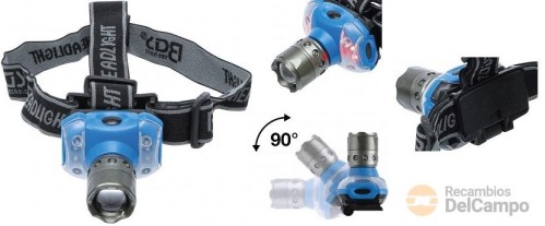 Lampara de cabeza led cob con foco 3 w. - 150 lumens ( incluye pilas 3x 1,5 v. aaa) boton multifuncion Lampara de cabeza led cob con foco 3 w. - 150 lumens ( incluye pilas 3x 1,5 v. aaa) boton multifuncion