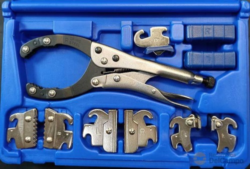 Estuche mordaza grip + 4 pares de garras de sustitución de filtros de aceite y sujección de tubos Estuche mordaza grip + 4 pares de garras de sustitución de filtros de aceite y sujección de tubos