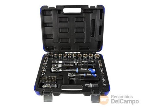 Estuche reforzado de 72 pcs. vasos cortos y largos 1/4" + 1/2", hex. "pro-torque" (4 - 32 mm) y puntas (pl - ph - allen - tx) Estuche reforzado de 72 pcs. vasos cortos y largos 1/4" + 1/2", hex. "pro-torque" (4 - 32 mm) y puntas (pl - ph - allen - tx)