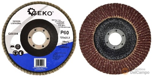 Paquete de 10 discos de laminas abrasivas para acero inox., ø 125 x 22.2 mm, grano 60 *premium Paquete de 10 discos de laminas abrasivas para acero inox., ø 125 x 22.2 mm, grano 60 *premium
