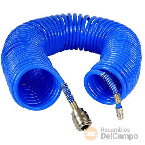Espiral de polietileno 8 x 12 mm x 15 m. + enchufe rapido & racord macho 1/4" Espiral de polietileno 8 x 12 mm x 15 m. + enchufe rapido & racord macho 1/4"