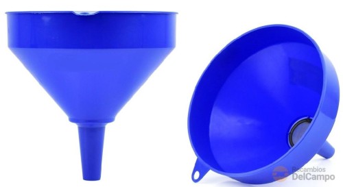 Embudo de polietileno para liquidos con red metálica, ø 240 mm Embudo de polietileno para liquidos con red metálica, ø 240 mm