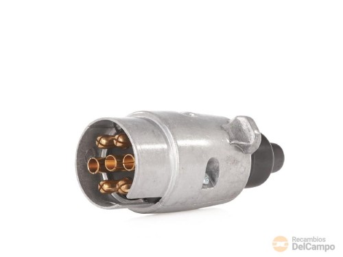 Enchufe 7 contactos de aluminio para remolque (4 machos+3 hembras),12v. Enchufe 7 contactos de aluminio para remolque (4 machos+3 hembras),12v.