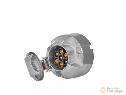 Enchufe 7 contactos de aluminio para remolque (3 machos+4 hembras),12v. Enchufe 7 contactos de aluminio para remolque (3 machos+4 hembras),12v.