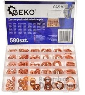 Estuche 580 arandelas de cobre (4 x 8 x 1 - 30 x 36 x 1 mm.) Estuche 580 arandelas de cobre (4 x 8 x 1 - 30 x 36 x 1 mm.)