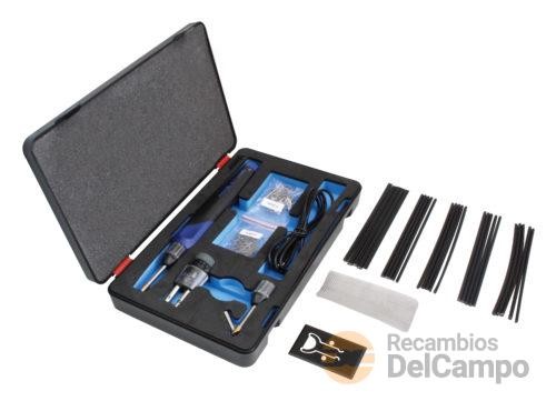 Estuche soldador portatil recargable bateria li-ion, 30 w. para reparación de plásticos con grapas o cordón de plástico Estuche soldador portatil recargable bateria li-ion, 30 w. para reparación de plásticos con grapas o cordón de plástico
