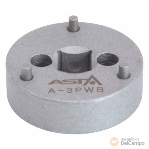 Disco de 3 tetones adaptable 3/8" para reposicionador de pistón de frenos de estacionamiento electrico (vw - renault - volvo - iveco) Disco de 3 tetones adaptable 3/8" para reposicionador de pistón de frenos de estacionamiento electrico (vw - renault - volvo - iveco)