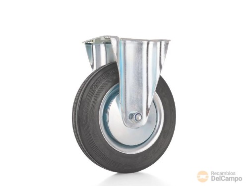 Rueda de goma maciza ø 200 mm con base. geko (200 kgs) Rueda de goma maciza ø 200 mm con base. geko (200 kgs)