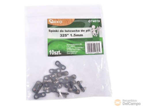 Bolsa de 10 eslabones de unión de cadenas de motosierra, 325 - 1.5 mm. Bolsa de 10 eslabones de unión de cadenas de motosierra, 325 - 1.5 mm.