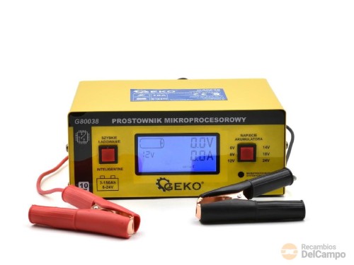 Cargador de baterias con pantalla lcd digital con microprocesador inteligente, 6 - 8 - 12 - 14 - 18 - 24 v.(3 - 150 ah.) 10 a. Cargador de baterias con pantalla lcd digital con microprocesador inteligente, 6 - 8 - 12 - 14 - 18 - 24 v.(3 - 150 ah.) 10 a.