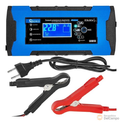 Cargador/mantenedor de batería universal inteligente con pantalla lcd, automática (12 v./ 24 v. - 5 a../10 a.) Cargador/mantenedor de batería universal inteligente con pantalla lcd, automática (12 v./ 24 v. - 5 a../10 a.)