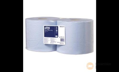 Paquete de 2 bobinas de papel gofrado secamanos, 300 m. Paquete de 2 bobinas de papel gofrado secamanos, 300 m.