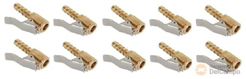 Blister de 10 conectores de aire de latón para infladores de aire, ø 8 mm. **aligator profesional Blister de 10 conectores de aire de latón para infladores de aire, ø 8 mm. **aligator profesional