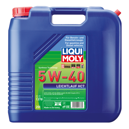 Leichtlauf HC7 5W-40 (20 L) Liqui Moly Leichtlauf HC7 5W-40 (20 L) Liqui Moly