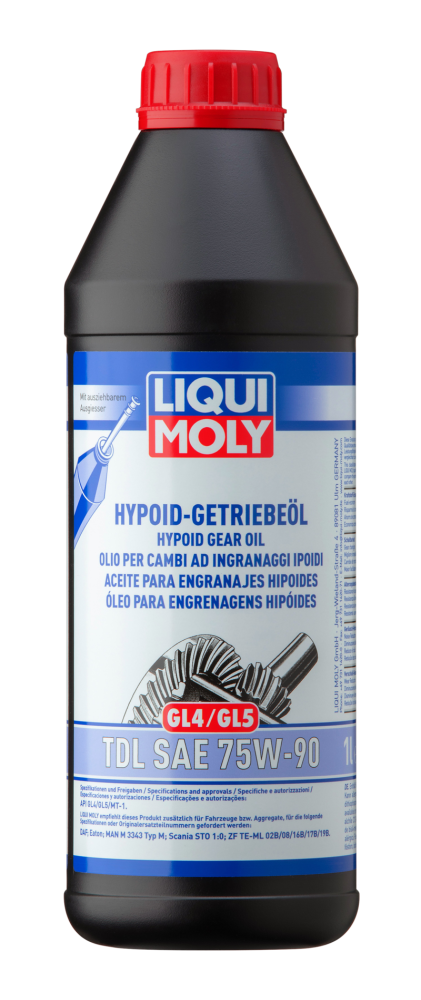 Aceite para engranajes hipoides (GL4/5) TDL SAE 75W-90 (1 L) Liqui Moly Aceite para engranajes hipoides (GL4/5) TDL SAE 75W-90 (1 L) Liqui Moly