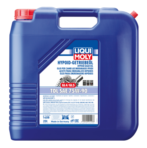 Aceite para engranajes hipoides (GL4/5) TDL SAE 75W-90 (20 L) Liqui Moly Aceite para engranajes hipoides (GL4/5) TDL SAE 75W-90 (20 L) Liqui Moly