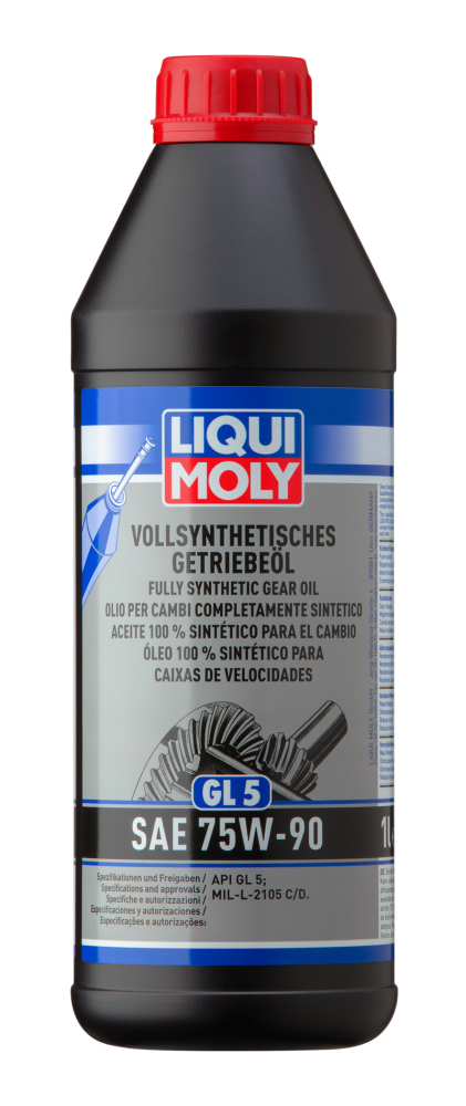 Aceite 100 % sintético para el cambio (GL5) SAE 75W-90 (1 L) Liqui Moly Aceite 100 % sintético para el cambio (GL5) SAE 75W-90 (1 L) Liqui Moly